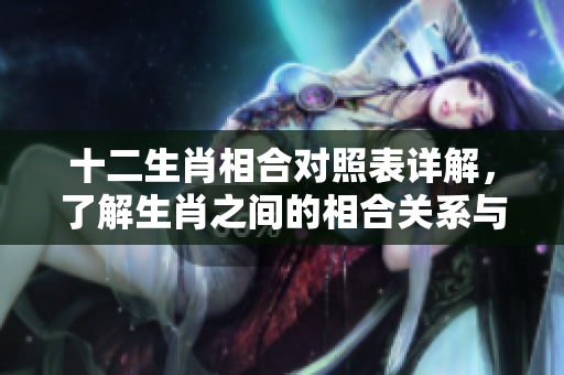 十二生肖相合对照表详解，了解生肖之间的相合关系与影响