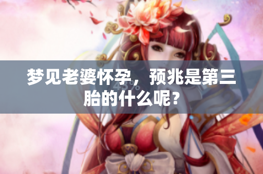 梦见老婆怀孕，预兆是第三胎的什么呢？