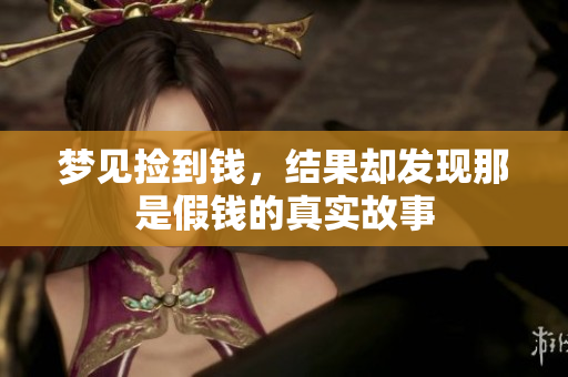 梦见捡到钱，结果却发现那是假钱的真实故事