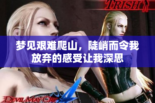 梦见艰难爬山，陡峭而令我放弃的感受让我深思