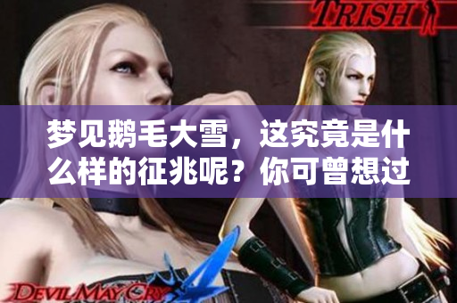 梦见鹅毛大雪，这究竟是什么样的征兆呢？你可曾想过这个问题吗？