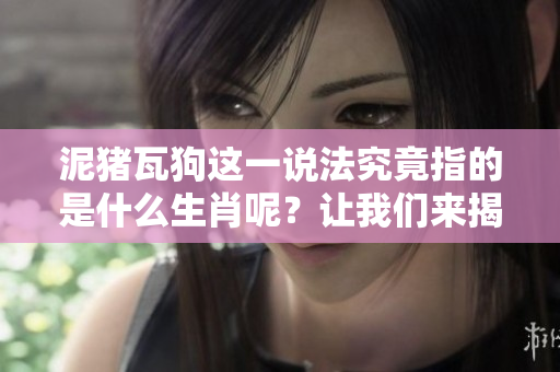 泥猪瓦狗这一说法究竟指的是什么生肖呢？让我们来揭开这个谜底。