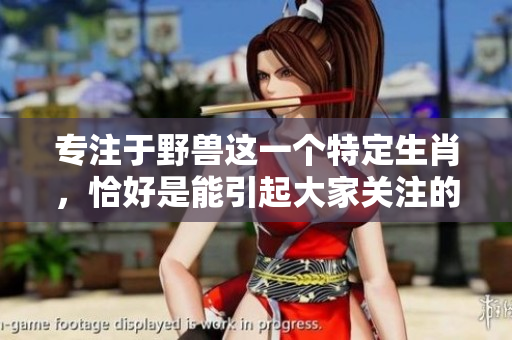 专注于野兽这一个特定生肖，恰好是能引起大家关注的生肖之一